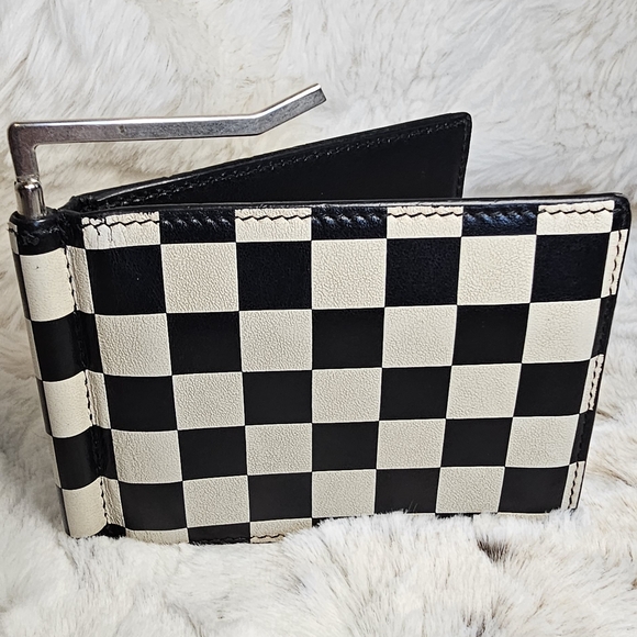 Saint Laurent Monochrome Checkered Wallet - Picture 10 of 11